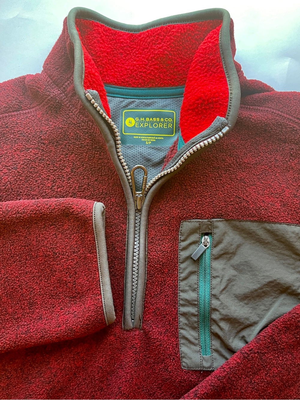G.H. Bass & Co. Explorer Arctic Terrain 1/4 Zip Fleece Pullover Men's Small